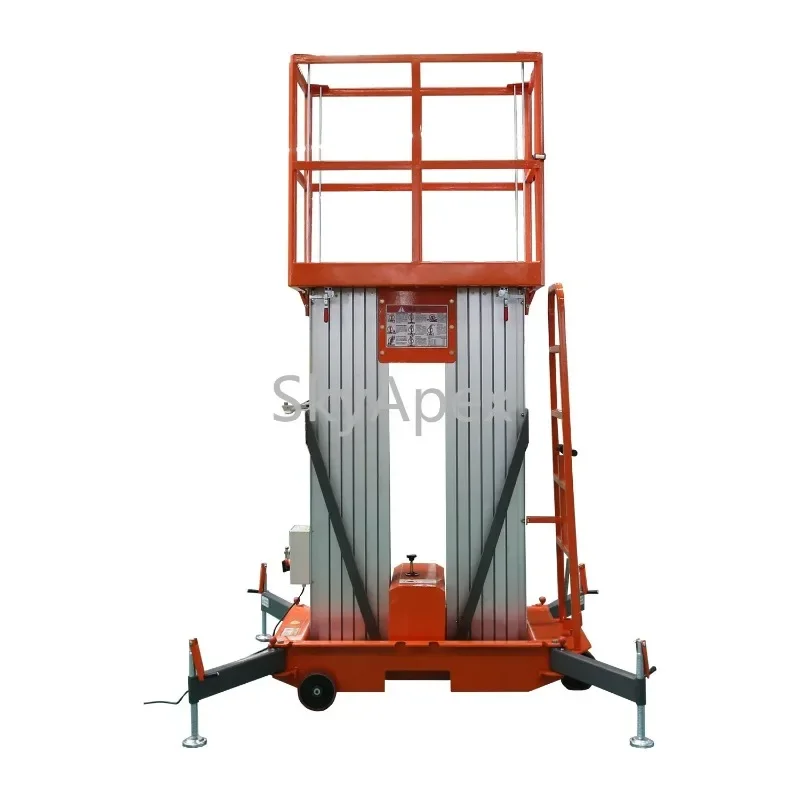 #16m 200kg Lightweight Aluminum Alloy Manual Lifting PlatformFactory Price CE Certified for Warehouse Maintenance Indoor Outdoor