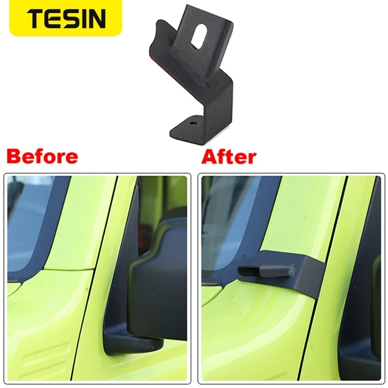TESIN لسوزوكي جيمي JB74 2019 2020 2021 2022 2023 2024 2025 سيارة A-عمود LED العمل مصباح دعامة إضاءة جبل حامل الملحقات #2