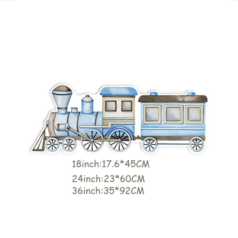 18/24/36inch Blue Train Mosaic Board Aircraft KT Board Train Cutout for Birthday Party Decoration Baptism Baby Shower Supplies