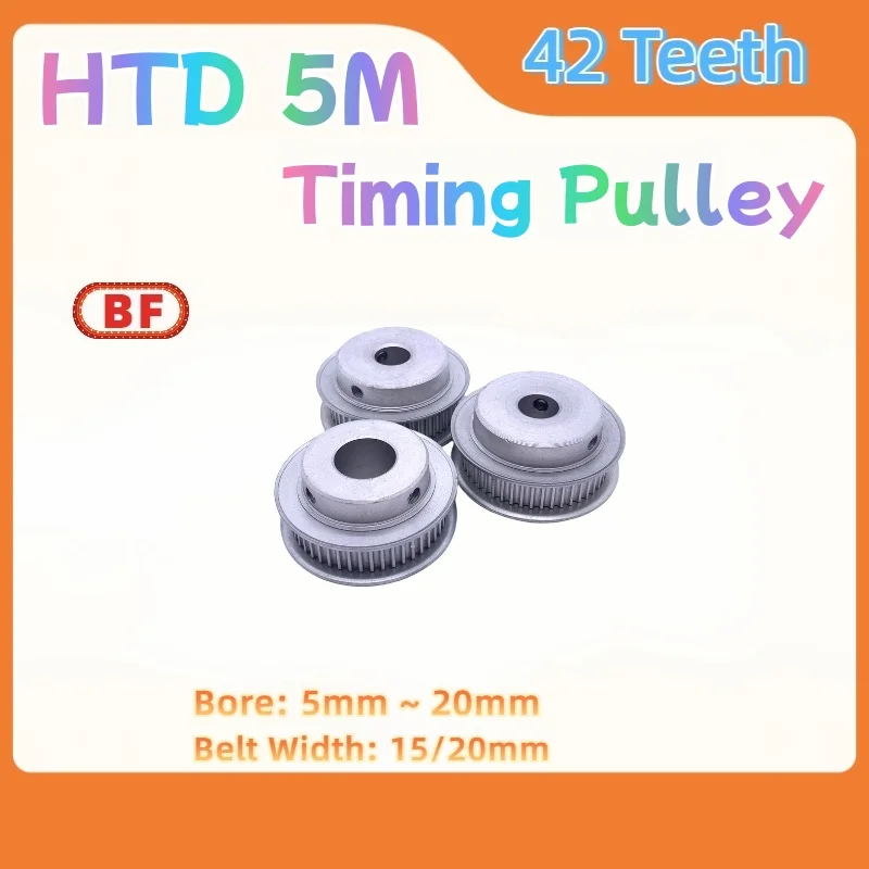 

HTD 5M 42 зубца Шкив ГРМ Ширина ремня 10 мм ~ 20 мм HTD 5M 42 зубца синхронное колесо Отверстие 5 мм ~ 20 мм Для HTD 5M 42T Зубчатый шкив