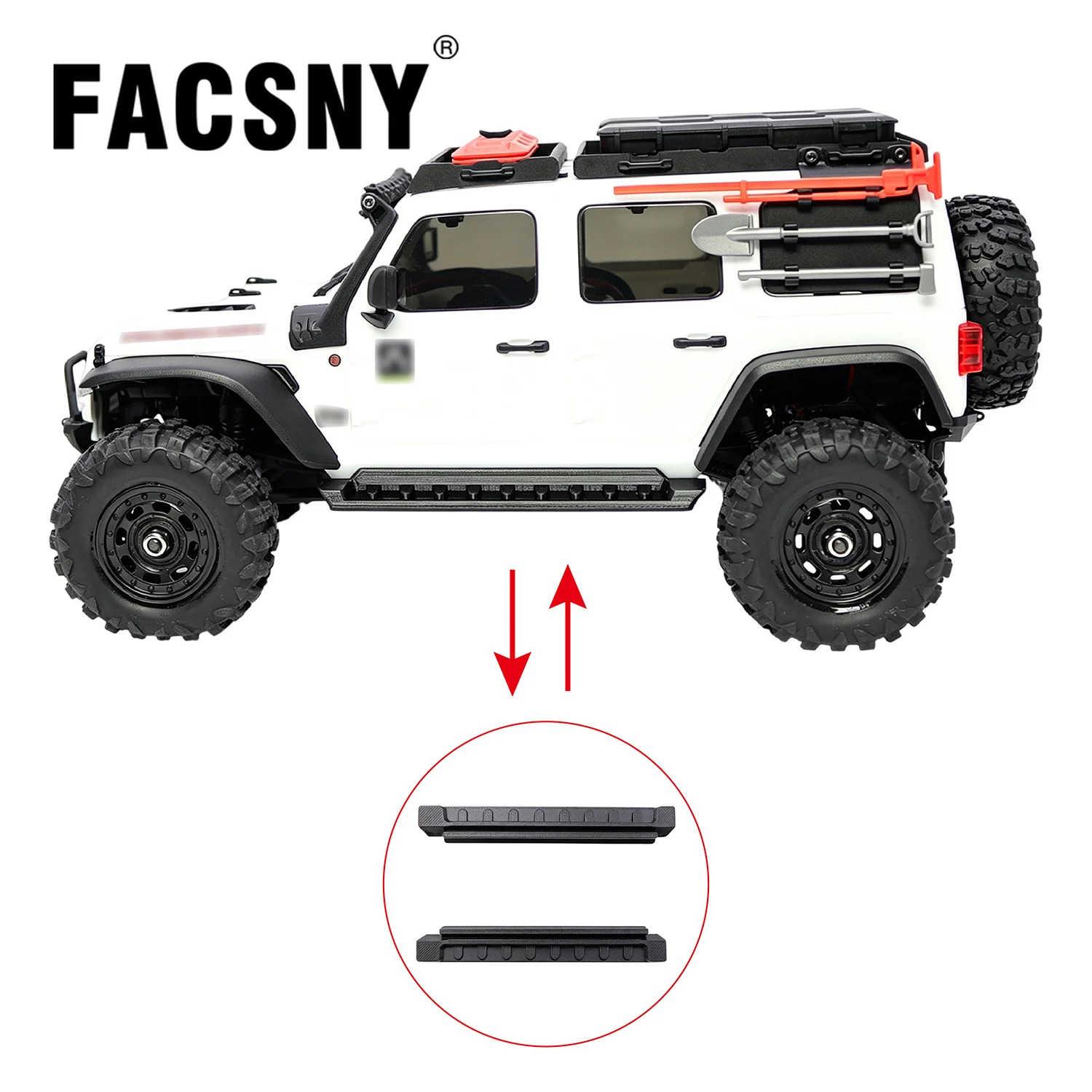 Plastic Side Pedal Side Plate Left & Right Foot Pedal for 1/30 Axial SCX30 Jeep Wrangler RC Crawler Upgrade Parts