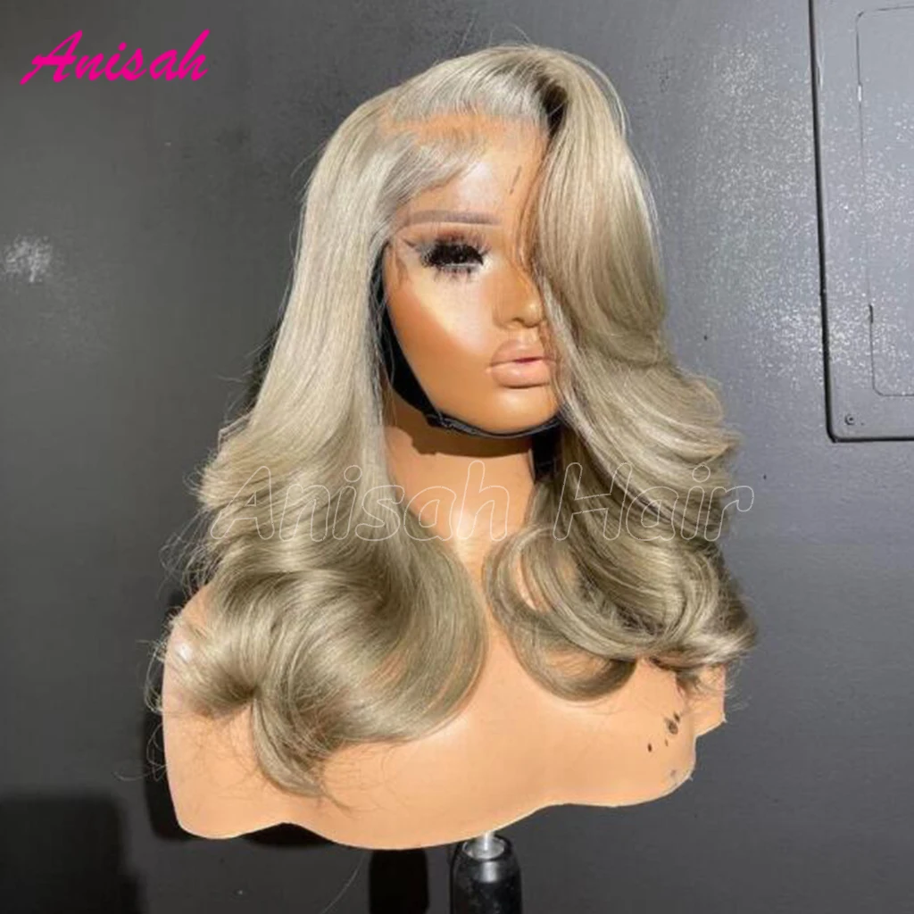 100% Virgin Hair Glueless Lace Closure Front Wigs Human Hair Pre Plucked Body Wave 13x4 Colored Human Hair Lace Frontal Wig