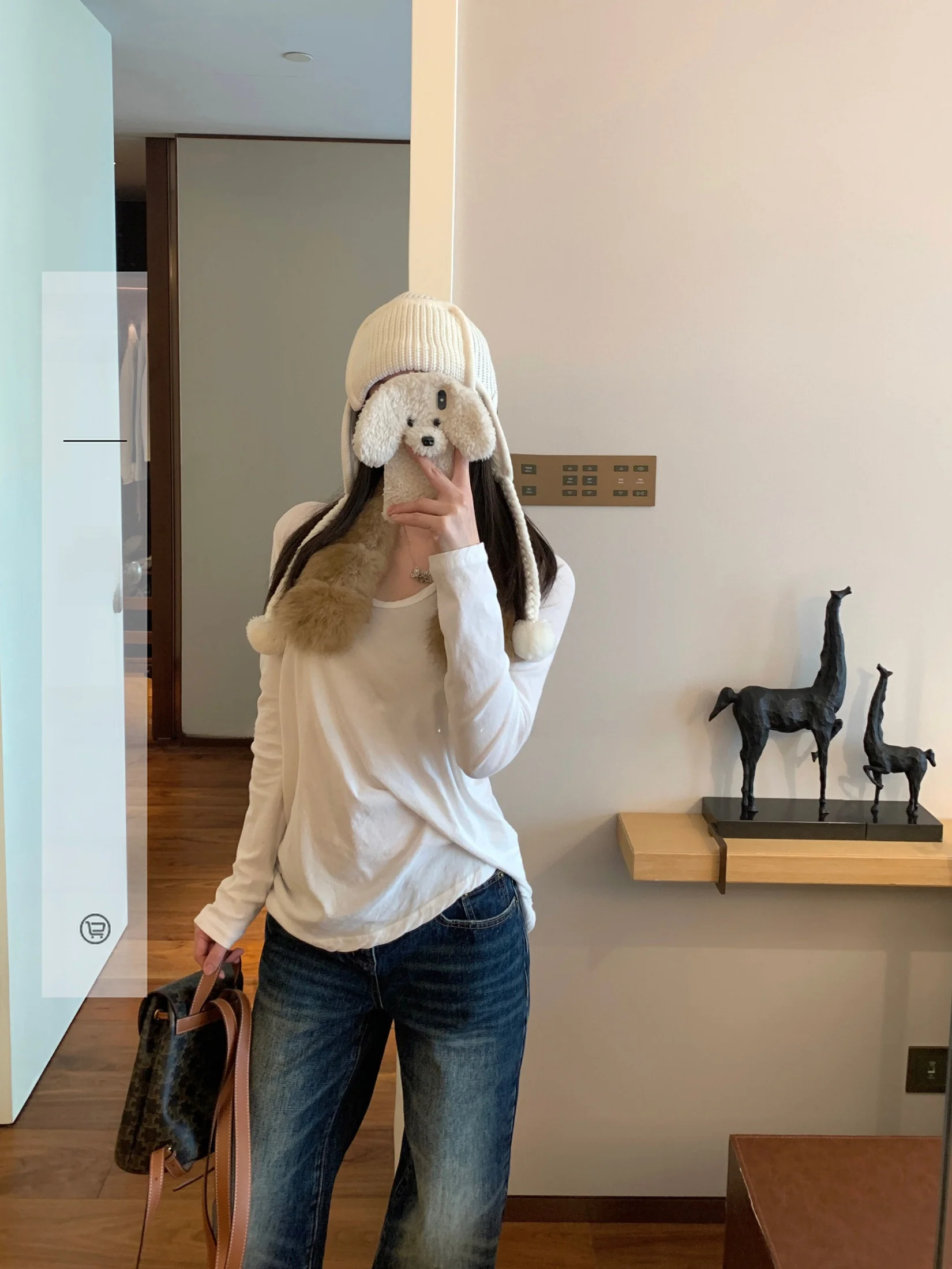 

Ego Studio Women's Cotton T-irt Crtsmanip Pleated Slimming Base Layer Top Long Sve Loose Fit Regular Length