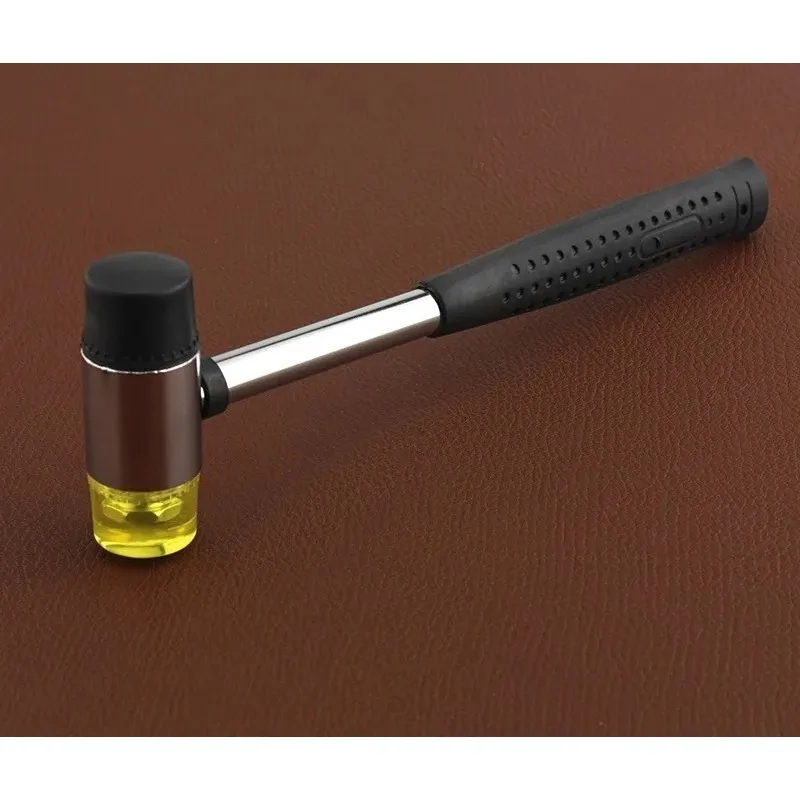 4051 Rubber Installation Hammer Hand-made  Leather Dia-mond Cutting Hardware 260g