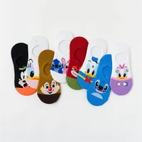 Disney Cartoon Short Socks Slipper Stitch Boat Socks Printed Happy Invisible Summer Mickey Mouse Women Cotton Socks
