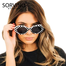 SORVINO Retro Oval Sunglasses 2024 Women Men 90s Designer Round Sun Glasses Purple Pink Lattice Frame Shade Eyewear Female UV400