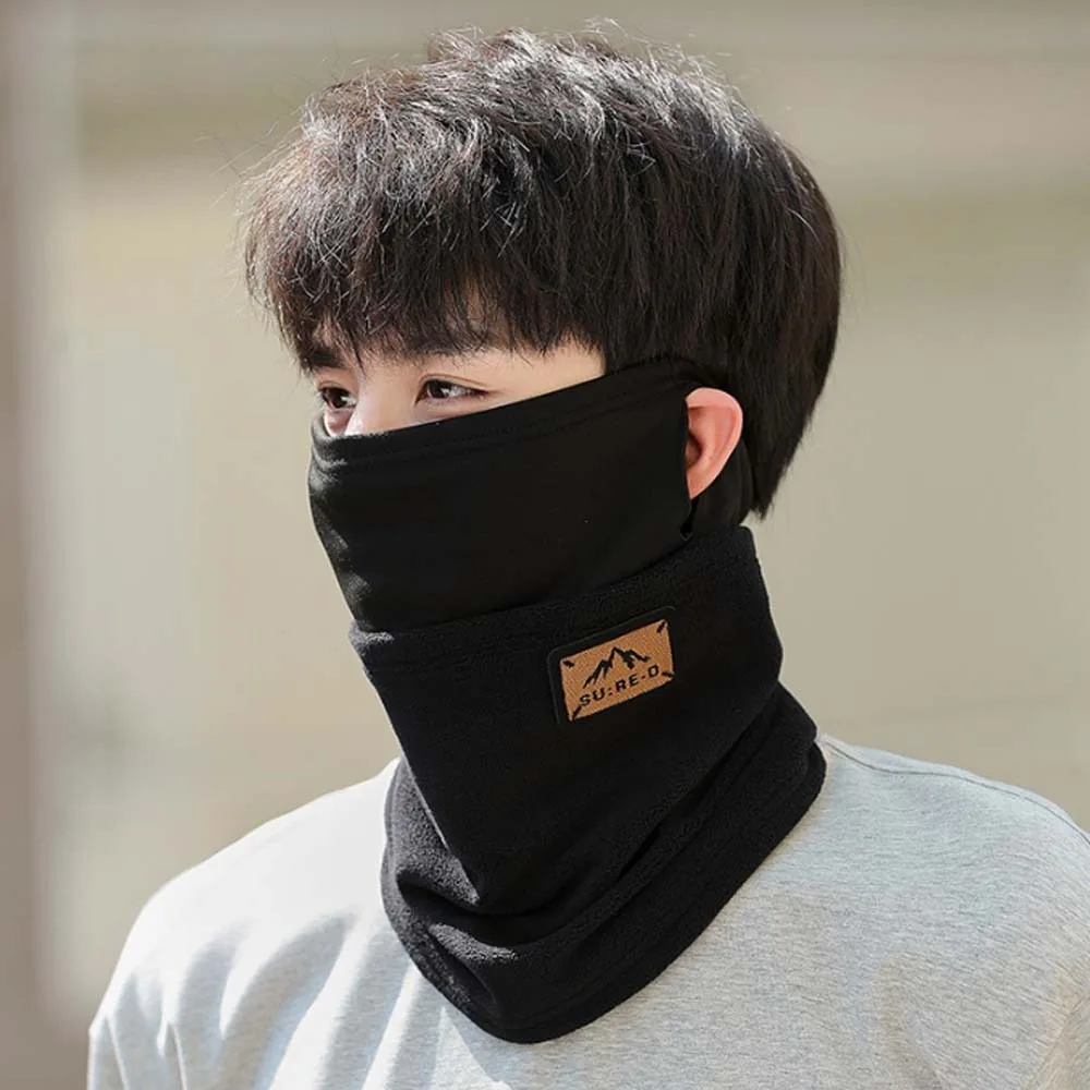 Cubierta de cuello a prueba de viento de fibras acrílicas para mantener el calor, bufanda colgante para la oreja a prueba de frío, protector de cuello, pañuelo suave para la cabeza de montañismo para mujer