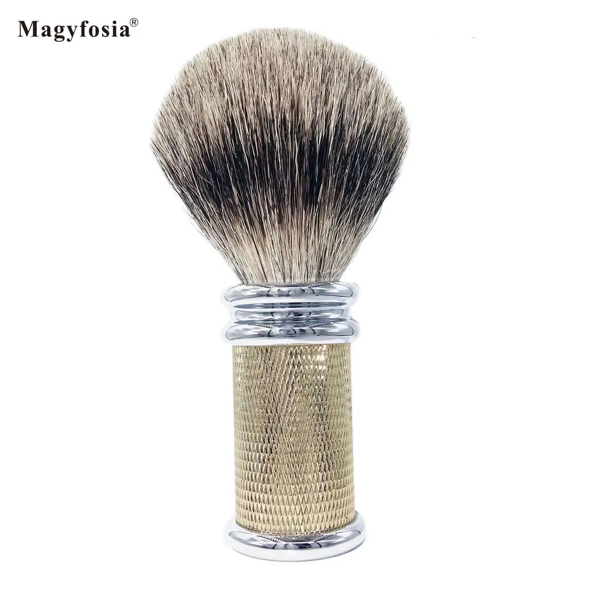 Magyfosia Men's Handmade Soft 100% Pure Badger Hair Shave Brush Professional Barber Cleaning Accessories for Men Wet Shaver