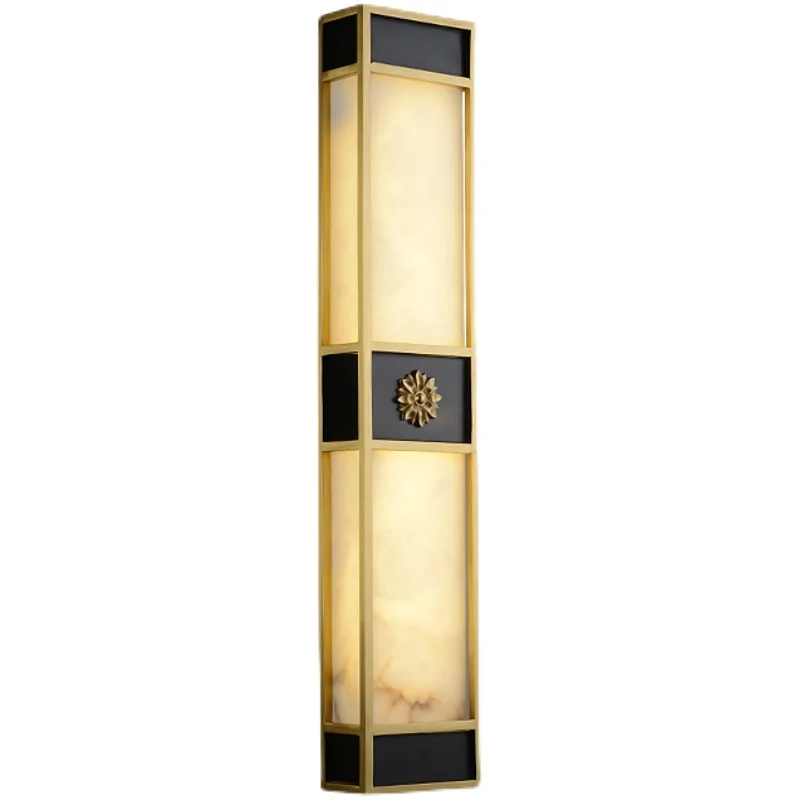 

Light luxury all-copper wall lamp TV background simple outdoor balcony outdoor waterproof marble lamp