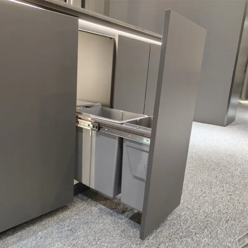 Classification trash can cabinets hidden wet and dry separation cabinets trash can food waste storage cleaning bucket