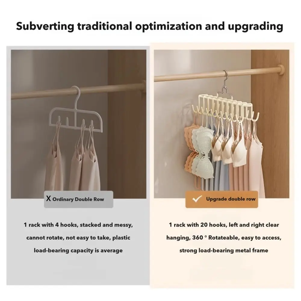 New Multiple Suspender Hanger Hanging Multifunctional Dormitory Wardrobe Hanger Hook Portable Bag Storage Rack view 3