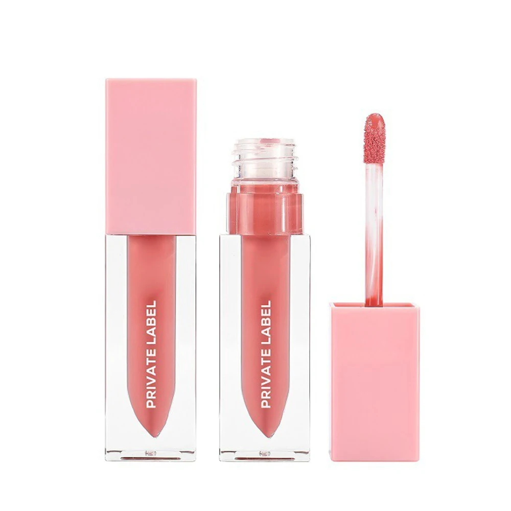 Private Label Lipgloss Custom Logo Pigment Waterproof Moisturizer Water Mirror Matte Transparent Pink Tube Makeup Wholesale