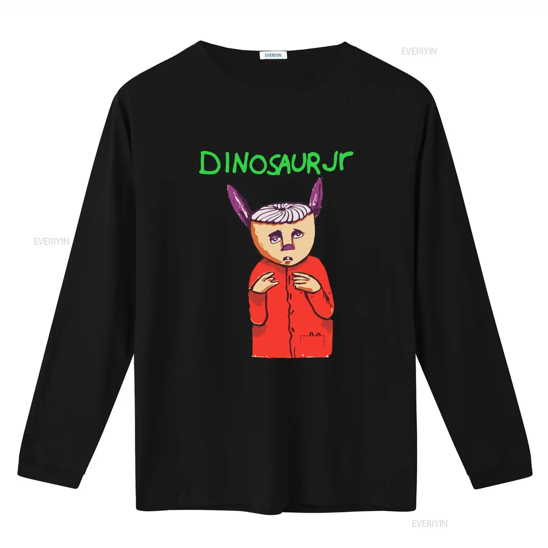 Vintage Dinosaur JR Band Cartoon Character Black T Shirt Reprint S 5XL vintage Washed graphic Casual Versatile Breathable