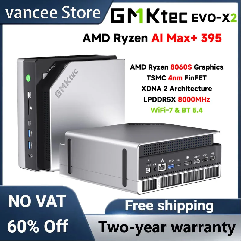 GMKtec EVO-X2 AI Mini PC AMD Ryzen Al Max+ 395 128GB LPDDR5X