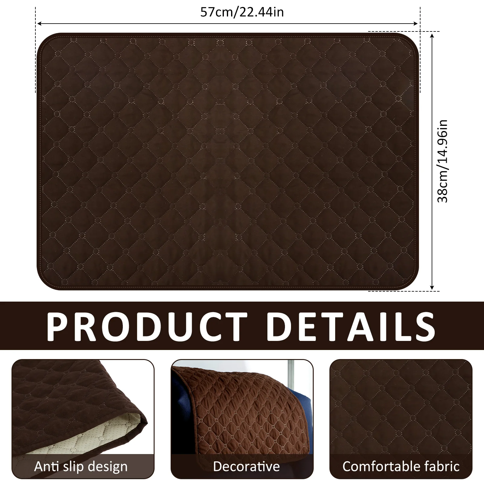 3/5Pcs Sofa Headrest Cover Soft Polyester Recliner Headrest Protector Wear Resistant Recliner Headrest Mat Anti-Fade Sofa Pads