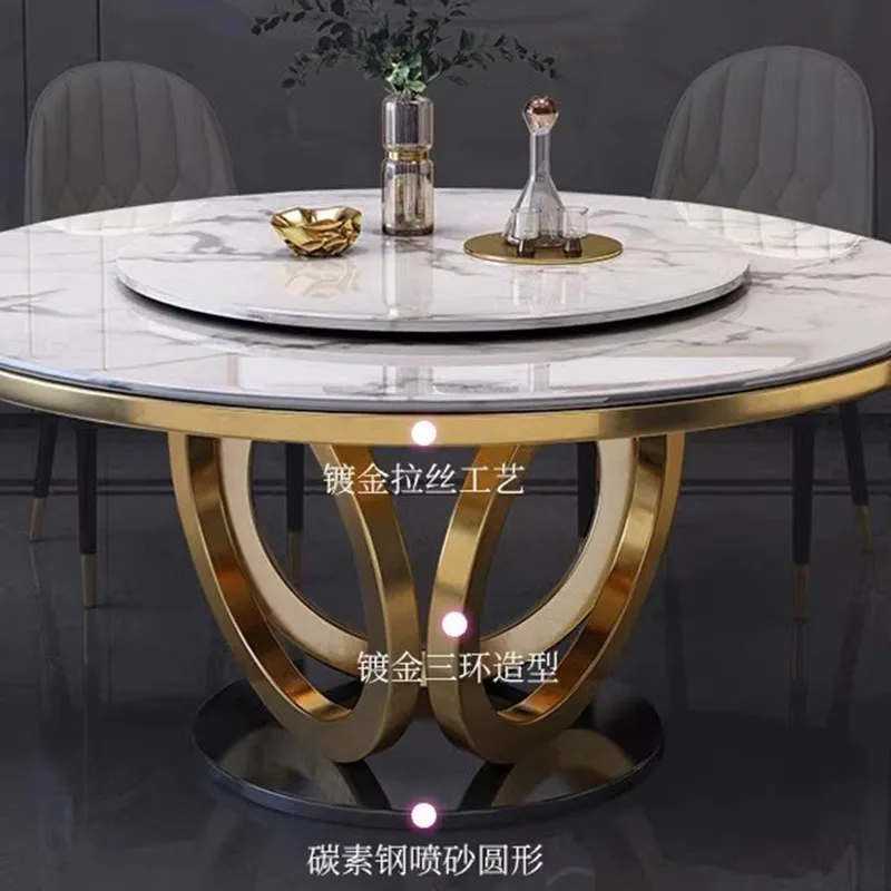 Desk Kitchen Dining Tables Coffee Conference Cocktail Marble Round Dining Table Salon Console Table A Manger Balcony Furniture