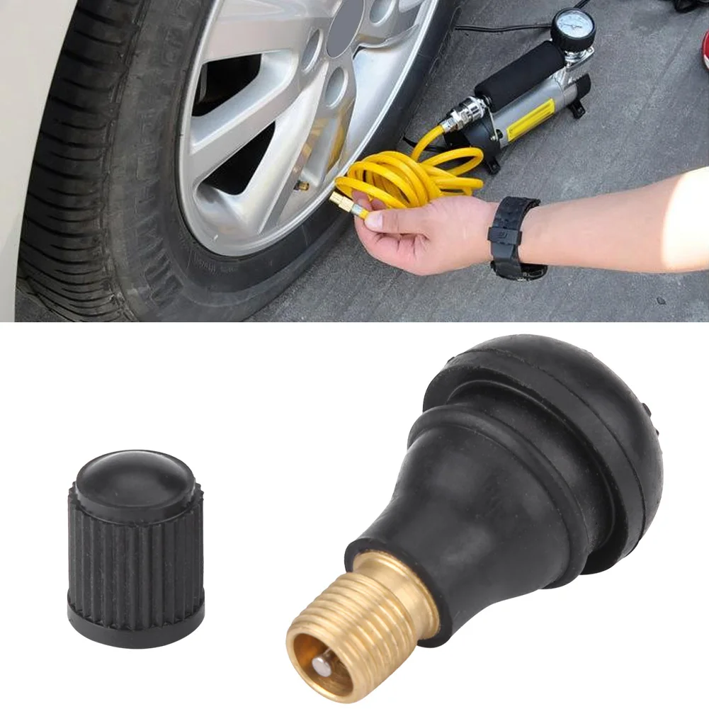 10Pcs Universal TR412 Snap-in Car Tubeless Tyre Valve Stems Rubber Copper Vacuum Tire Air Valve for Auto Motorcycle Moto