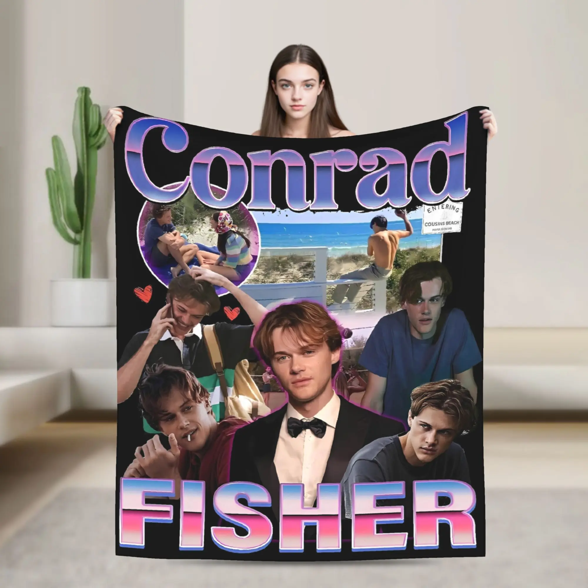 Cousins Beach Team Conrad The Summer I Turned Pretty  Warm Blanket Funny Home Decor Flannel Bedspread Sofa Bed Cover
