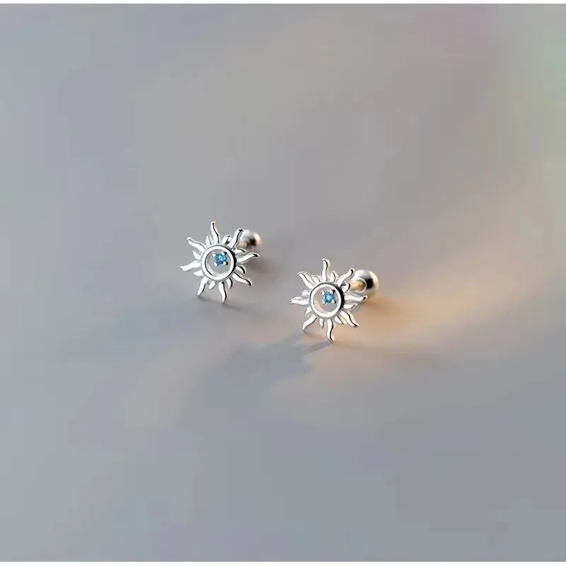 New Exquisite Sweet Small Bear Screw Earrings For Women Girls With Pink Zircon Cute Playful Party Jewelry Accessories Gifts