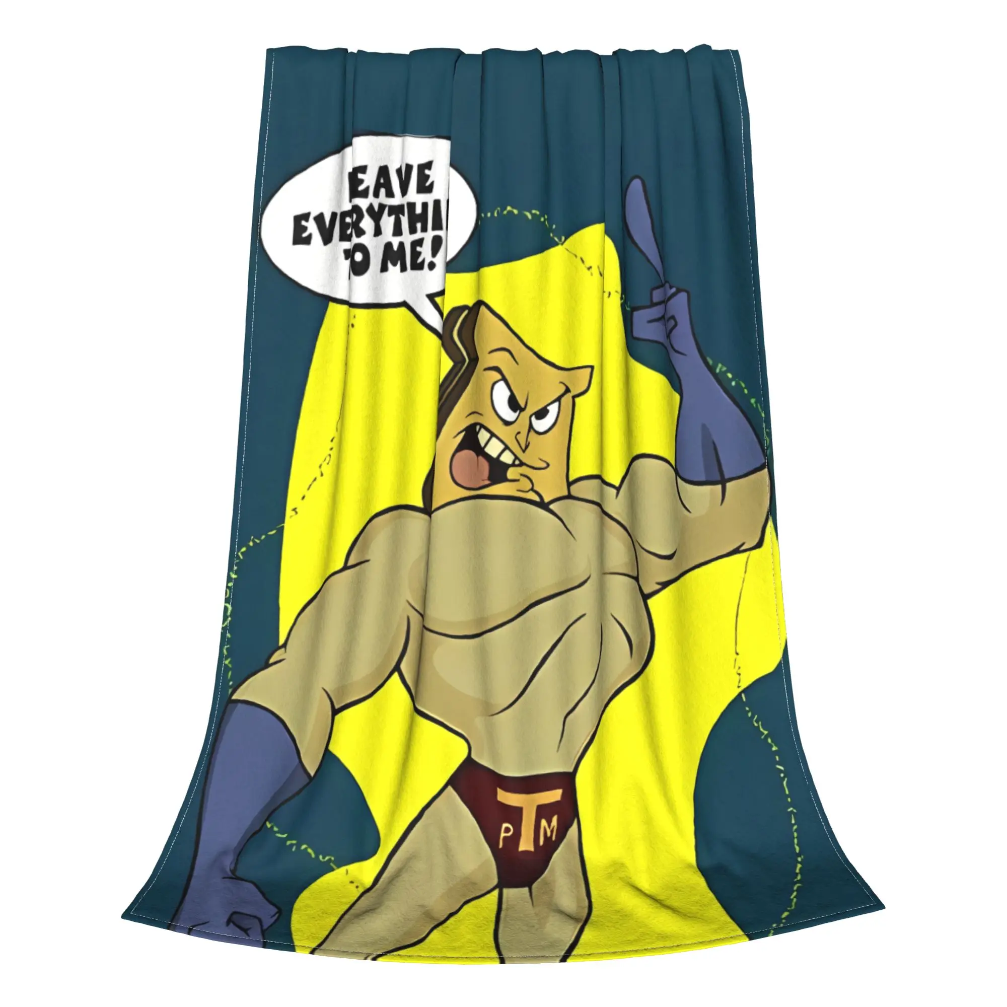 1PC Home Cutecore Powdered Toast Man Ren & Stimpy Blanket Super Cosy Plush Home Living Room Sofa Halloween