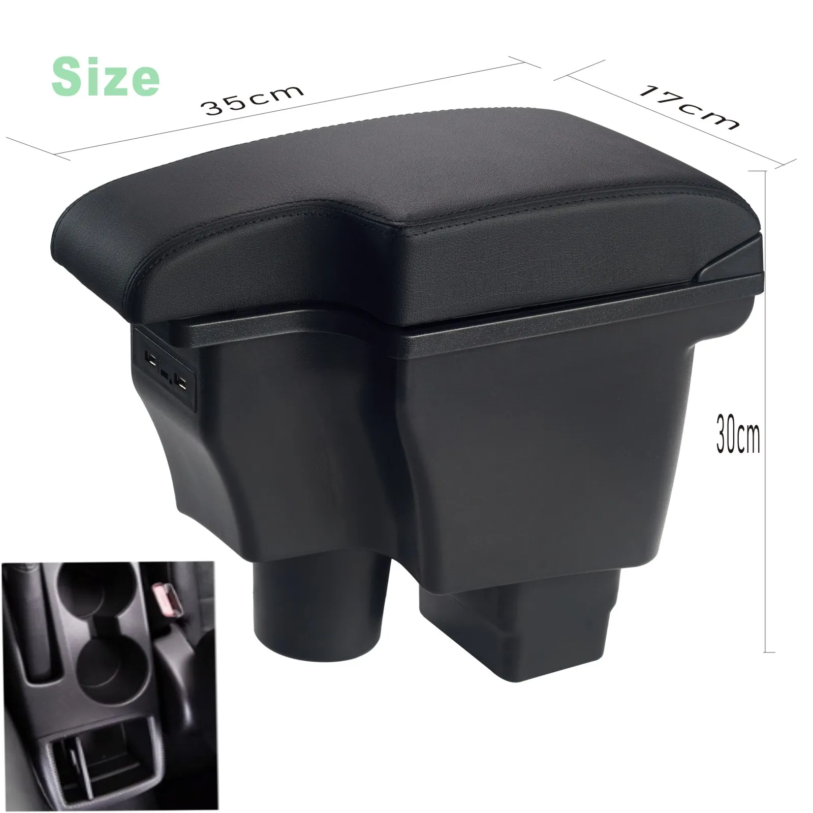 For Mazda CX-3 Armrest Box Retrofit For Mazda 2 Skyactiv Version CX-3 Car Armrest Storage Box Car Accessories Charging USB