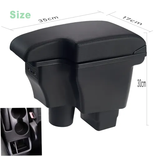 Imagen 2 del producto Para Mazda CX-3 caja de reposabrazos reequipamiento para Mazda 2 versión skyactiv cx3 CX-3 caja de almacenamiento de reposabrazos de coche accesorios de coche carga USB
