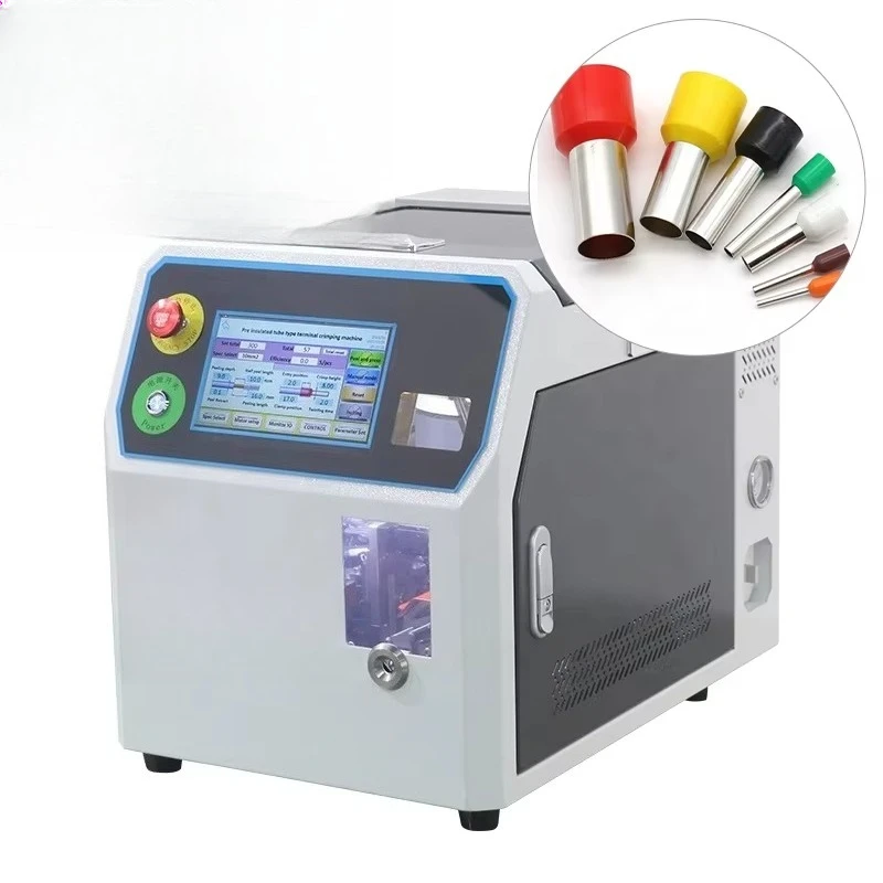 Durable 6-30mm Semi-Auto Ferrule Stripping Crimping Machine Insulated Terminals Crimping Machine