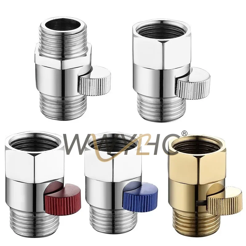 Inner Outer Wire Angle Valve Quick Switch Straight Through Water Stop Valve Shower Hose Nozzle Parts