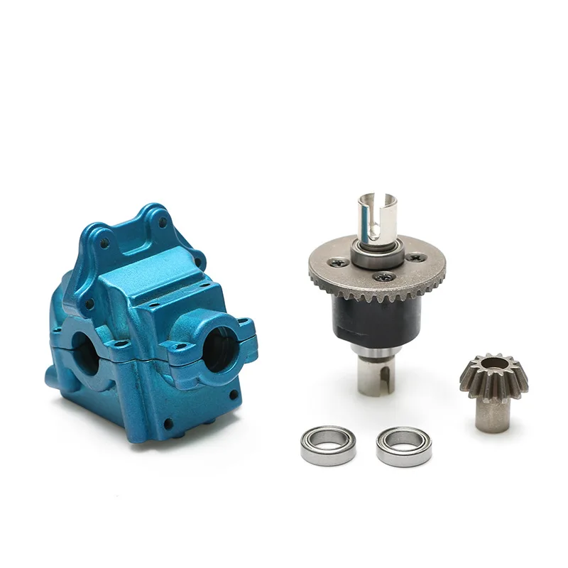 Precision Metal Gearbox Differential Upgrade Kit For WLtoys 144001 1:14 RC Car Transmission Case Racing Parts