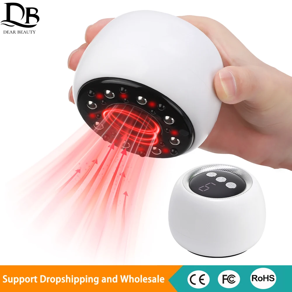 

Electronic Scraping Massager Vacuum Cupping Machine Red Light Hot Compress Body Meridian Dampness Relief Fat Burner Slimming