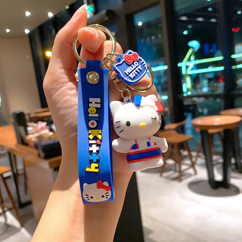 Брелок с мультяшным бантом KT Cat, кулон, милая кукла Hello Kitty, рюкзак, брелок, подвеска, креативные автомобильные аксессуары, брелок