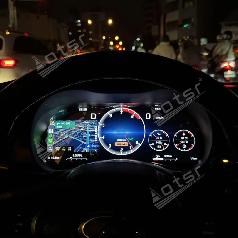 For Infiniti Q50 Q50S Q60 2014~2022 Carplay Digital Dashboard Panel Speedometer meter Virtual Instrument Cluster Cockpit