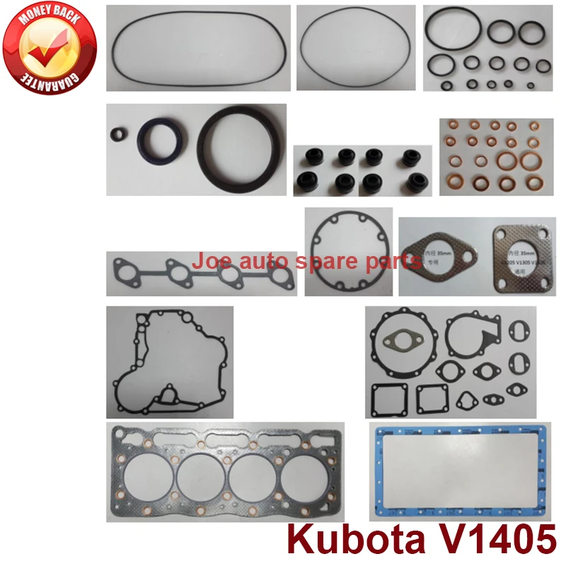 complete Overhaul engine full gasket set kit for Kubota engine: V1405