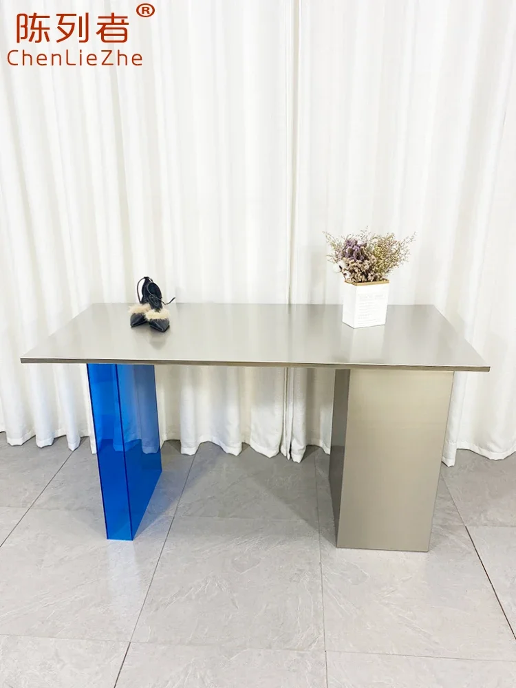 Acrylic Display Table Stainless Steel Display Stand Window Shelf New Nakajima Desk Set