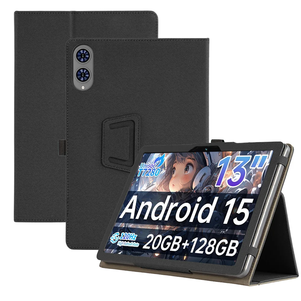 For Teclast T65 13.4 Inch Protective Case, Anti-Drop Leather Cover with Sleep Wake Function, Shockproof Tablet Shell