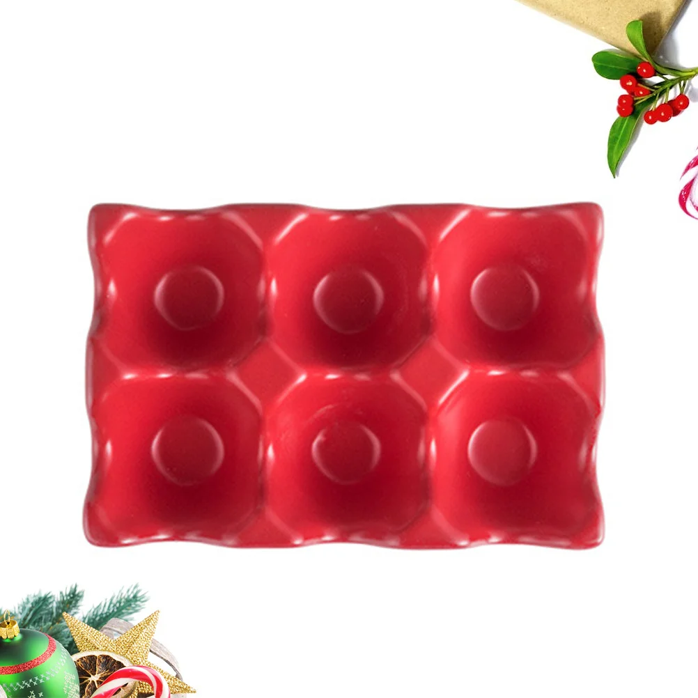 

Organization Egg Storage Utensils Ceramic Keeper Kitchen Red Tray for Fridge Travel