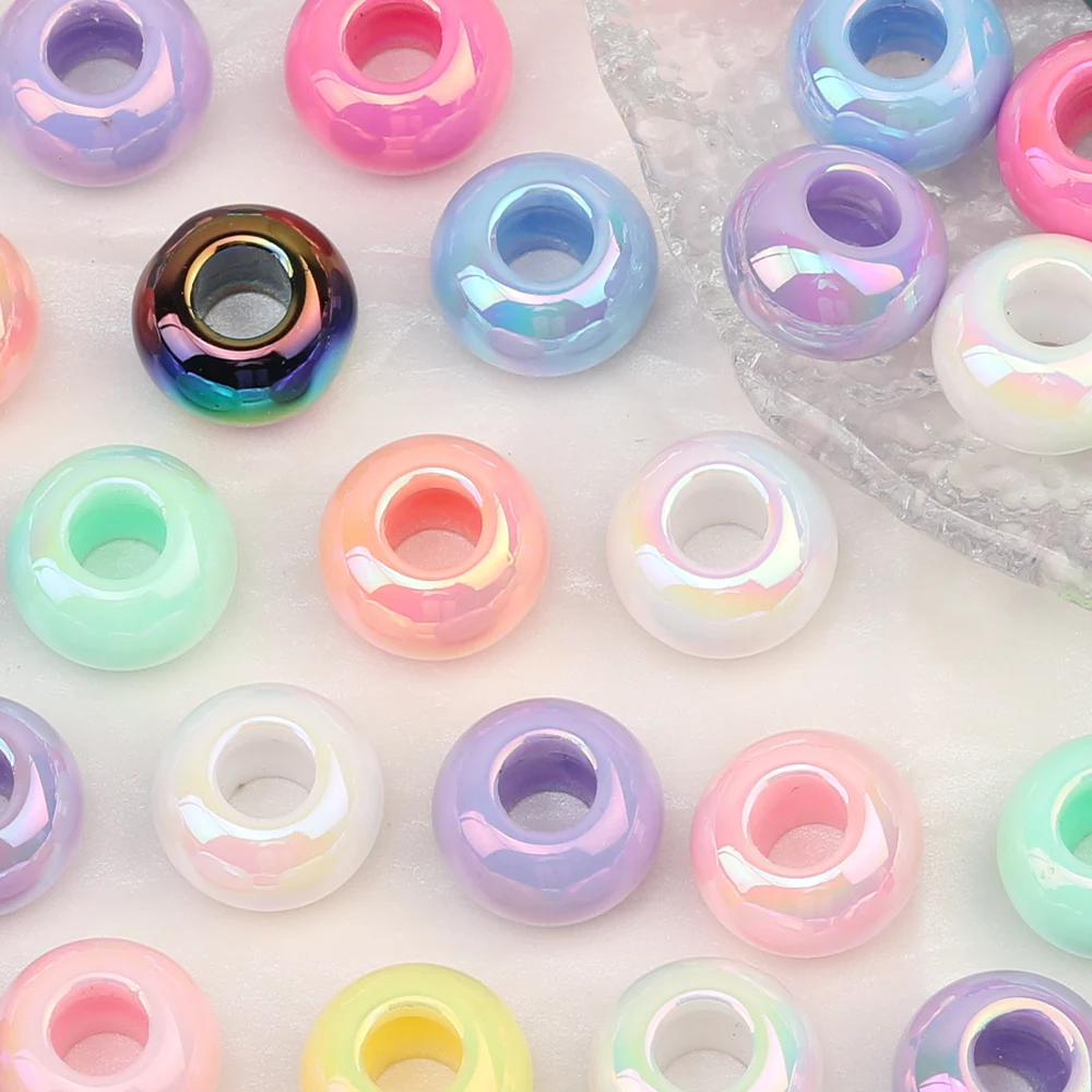 

Cordial Design 200Pcs 14*14MM Acrylic Bead/Wheel Shape/Hand Made/Aurora Effect/DIY Beads Making/Jewelry Findings & Components