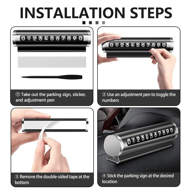 For Holden Car Temporary Parking Card Phone Number Card Plate Digital Parking Number Holder Colorado Captiva Commodor VT VX VU - view 6