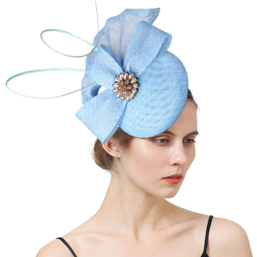 Nice Flower Fascinator Hats Fashion Bow Headband Bride Womens Wedding Chic Headwear Hair Accessories For Party Church Special