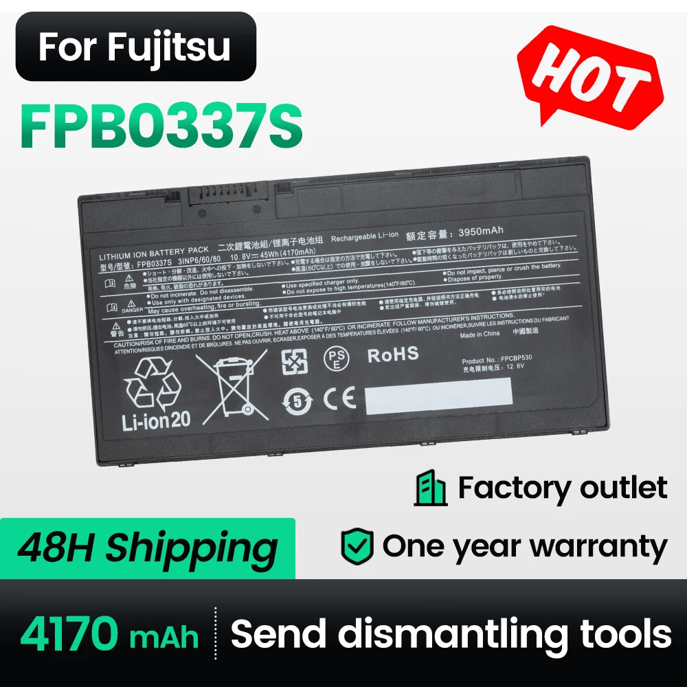 Keyuan FPB0337S FPCBP530 FMVNBP246 Laptop Battery For Fujitsu P727 P728 Lifebook U729 U729X Series FPCBP530AP