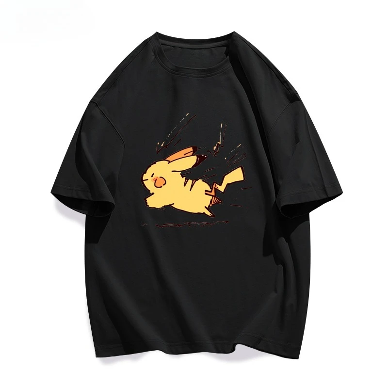 Camiseta de animation Pokémon impresa en 3d، blusa de manga corta عادية y relajada الفقرة المؤلمة e Dzieos الكبار
