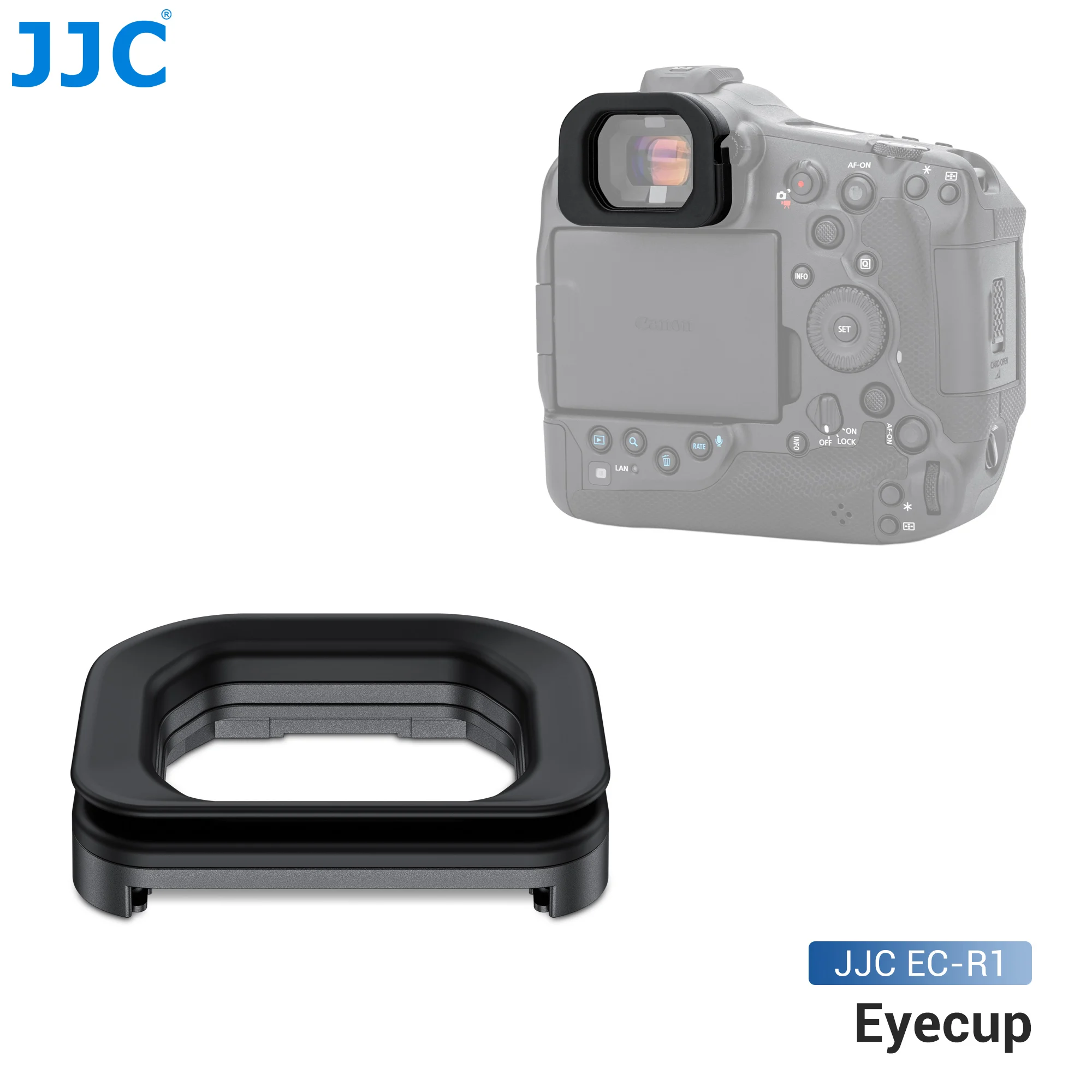 JJC Weiches Silikon-Kamera-Augenmuschel-Okular ersetzt Canon ER-I für Canon EOS R1 Augenmuschel, Augenschutz-Sucher