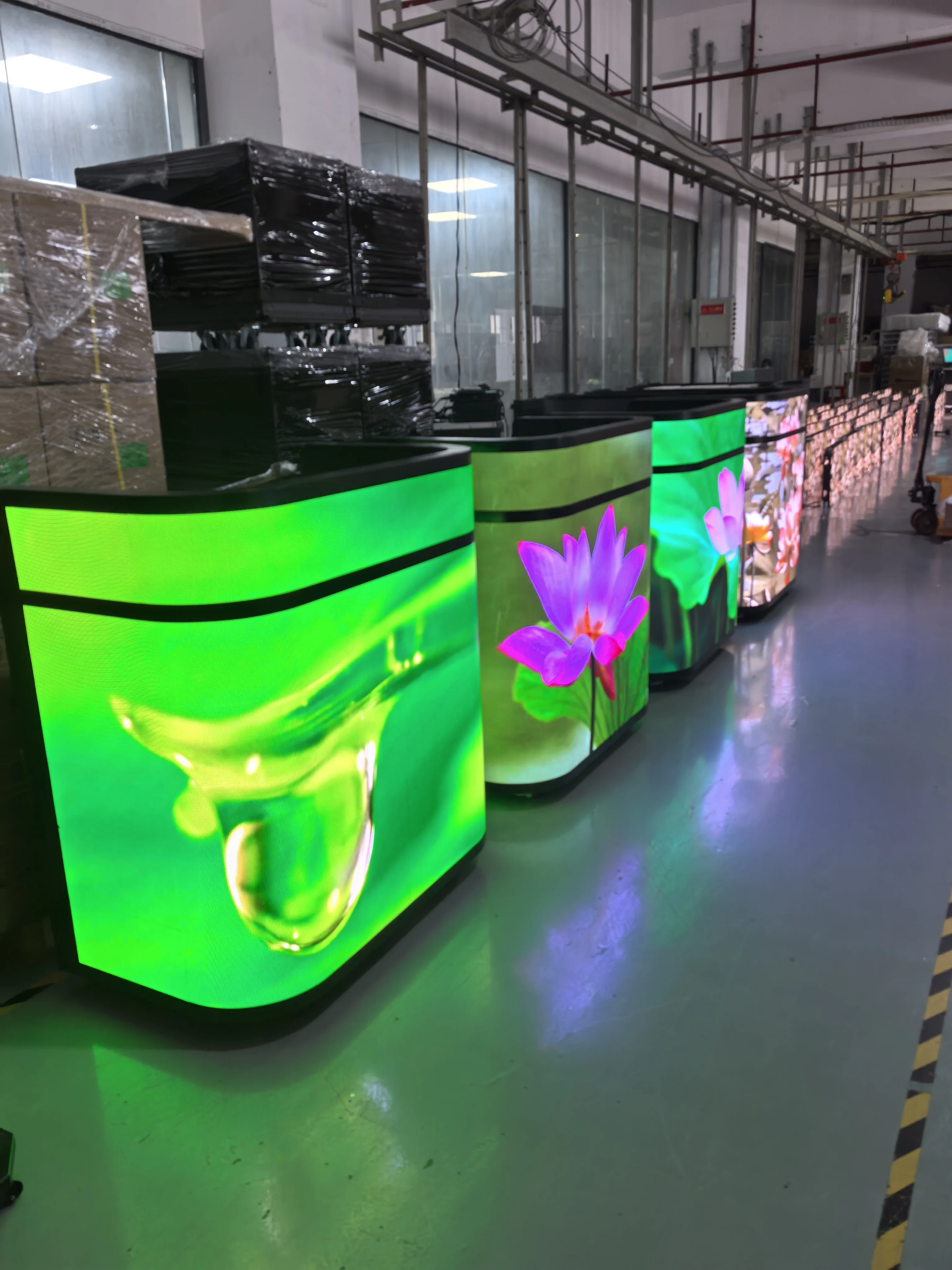 Dj Stand Front Desk Reception  Portable Booth LED Table Wall Display Dj Booth Led Display for Events view 2