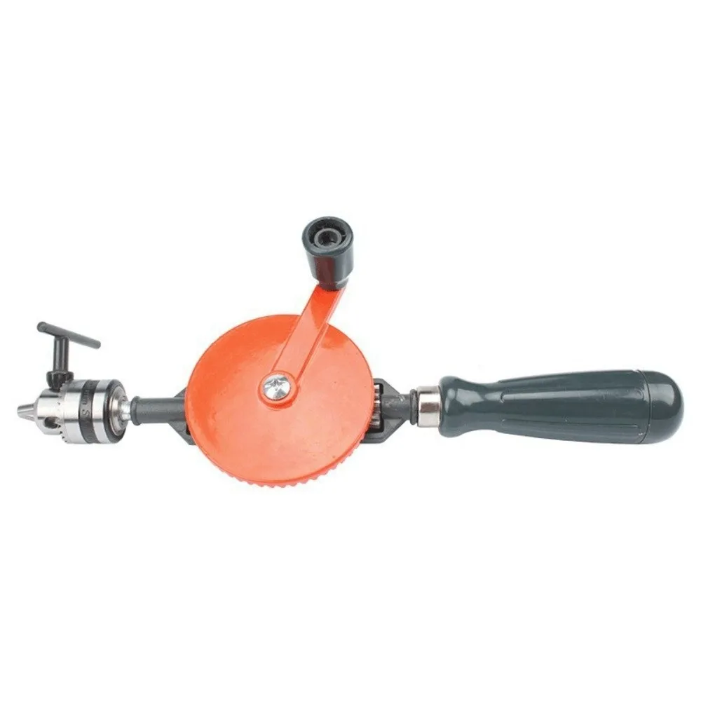 Double Pinions Hand Drill 1/4 Inch Clamping Range Hand Crank Drill Mini Size 3/8 Inch Woodworking Drill Circuit Board Punching
