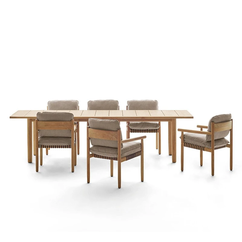 

Outdoor leisure, solid wood tables and chairs sofa villa garden courtyard terrace B & B scenic area, modern simple furniture
