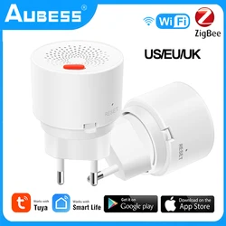 Sensor de Gas Natural Zigbee para el hogar, Detector de fugas de Gas LPG, carbón Combustible, funciona con SmartLife, Tuya Smart Home