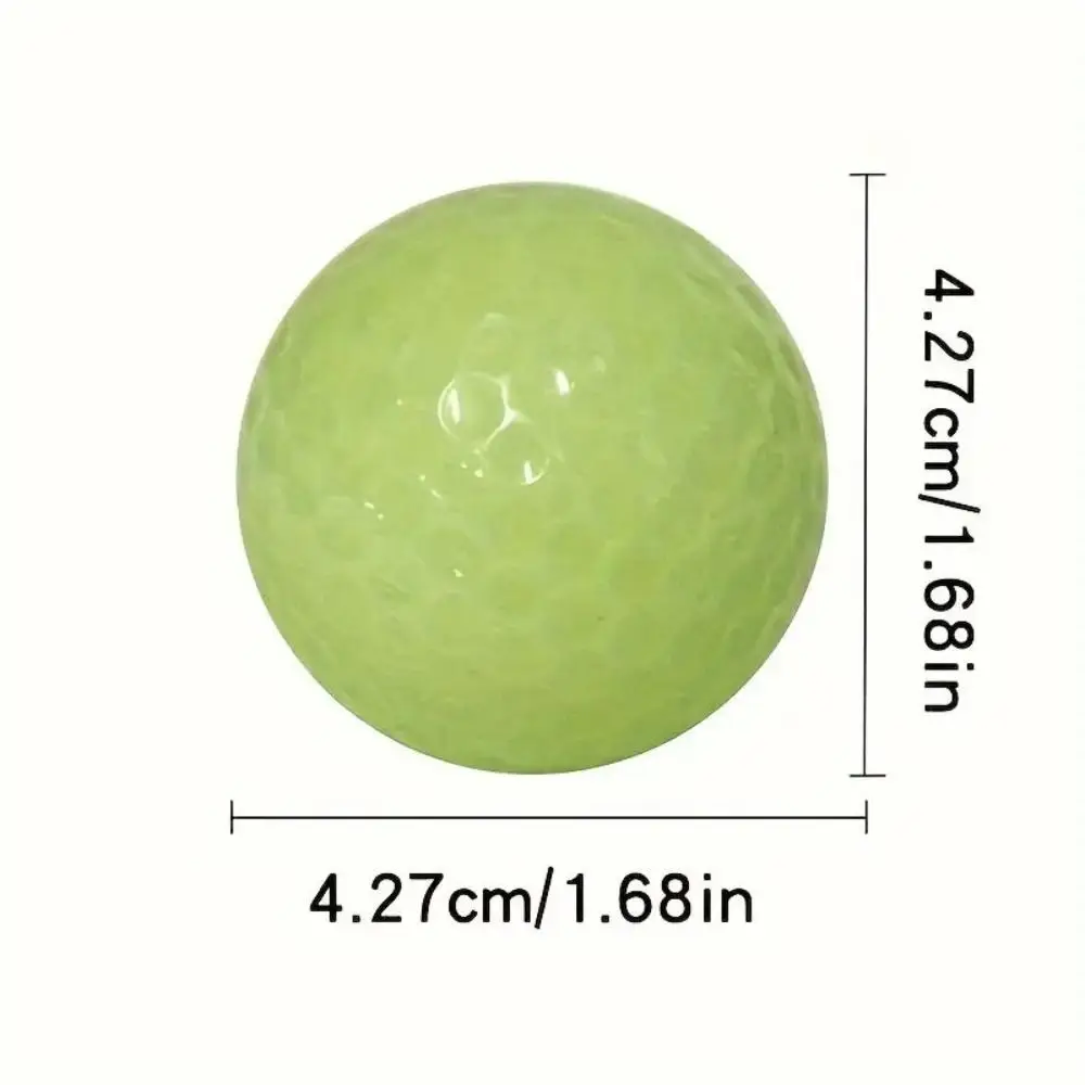 Luminous Glowing Golf Ball Rubber Glow In The Dark Golf Practice Balls Automatic Light Absorption Reusable Fluorescent Golf Ball