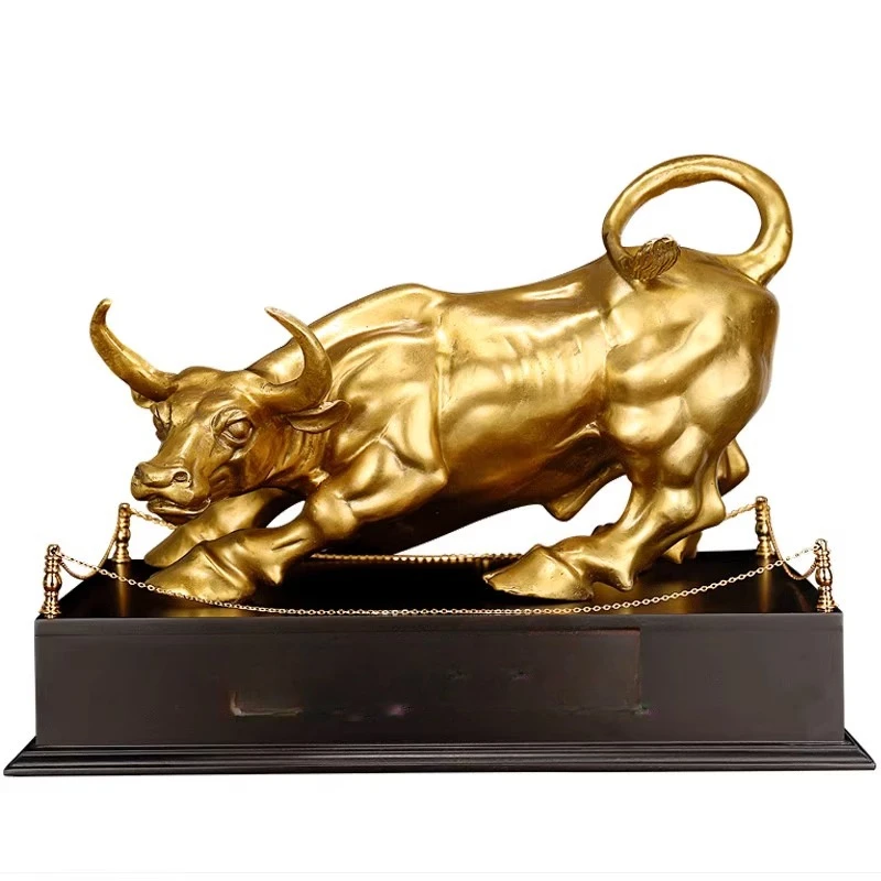 

Pure copper cattle, ornament, lucky, Wangshi, office, feng shui, decoration, opening