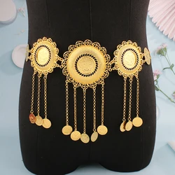 Turkish Coin Belt Ottoman Totem Tassel Coin Plated Pendant Kurdistan Wedding Jewelry Elegant Women Gift Accessories Moroccan