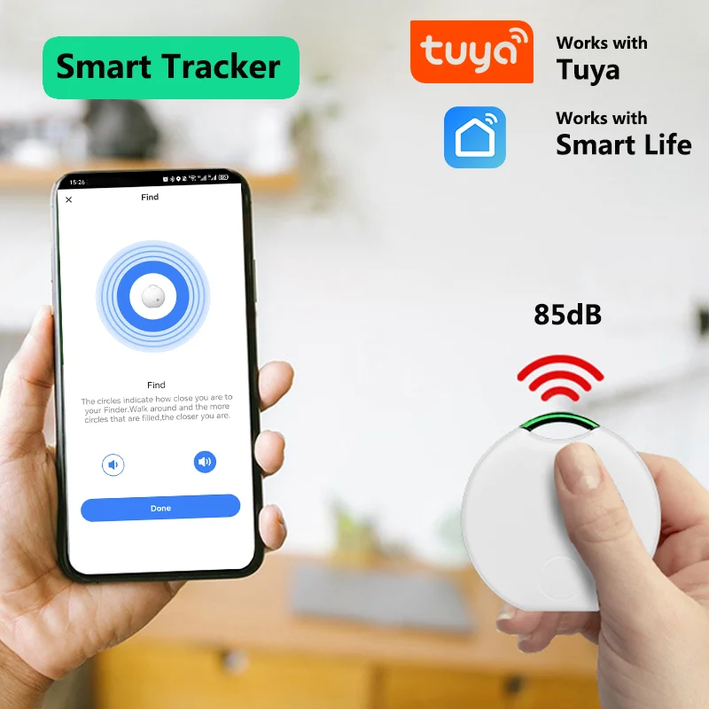 Smart GPS Tracker For Apple iOS/Android air tag Child/Elder Pet bike Bag Finder Smart Bluetooth airtag support Tuya Smart Life